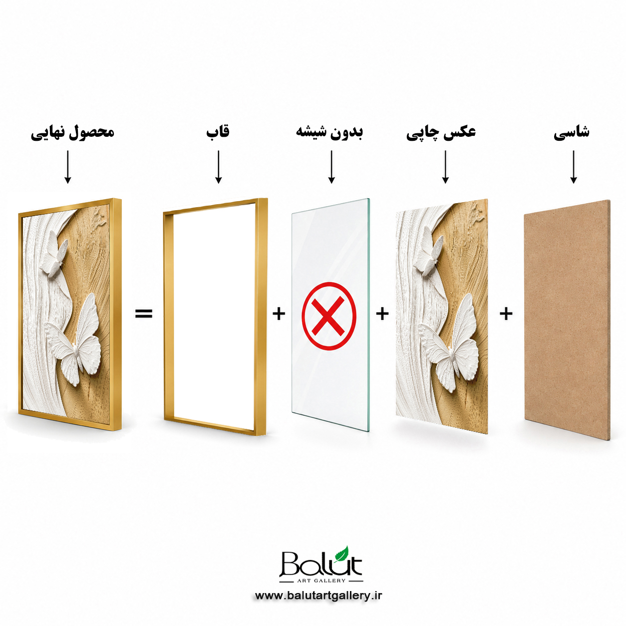 تابلو دکوراتیو مدرن  «پرواز پروانه ها»
