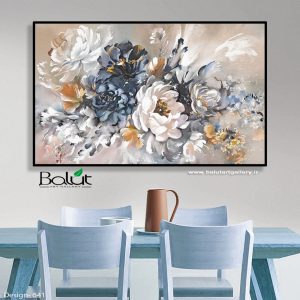 گل های آبی سفید