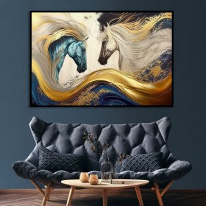 تابلو دکوراتیو مدرن اسب های رویایی
