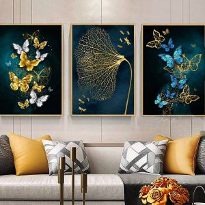 تابلو دکوراتیو مدرن پرواز پروانه ها