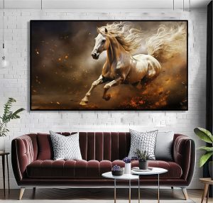 تابلو دکوراتیو مدرن اسب دونده